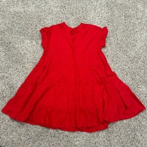 Aura dark coral dress